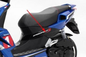 Zijscherm Midden Peugeot Speedfight 3 Zwart Metallic Links
