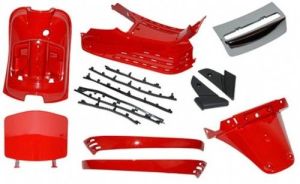 Binnen beplatingset Vespa LX Rood