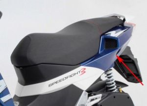 Zijscherm Peugeot Speedfight 3 Blauw Links