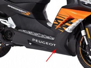 Onderspoiler Peugeot Speedfight 3 Mat Zwart Rechts