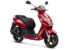 Peugeot Kisbee Active euro5 scooter kleur Satin Cherry Red