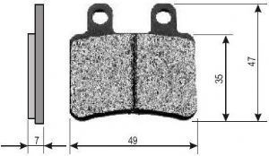 Remblokken Set Achter Rieju RS2 Derbi Senda DRD Yamaha DT50R